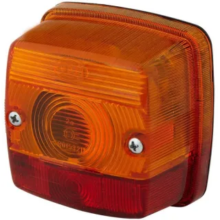 Rear light square, 12/24V, red/orange, bolt on, 84x51x84mm,   2SW003014131 Hella