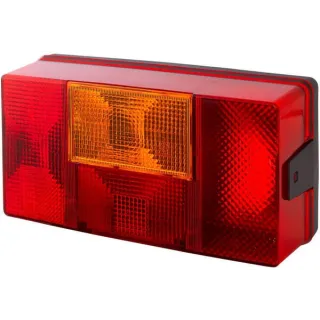 Rear light LH rectangular, 12/24V, red/orange, bolt on, 210x66x108mm,   2SD006040031 Hella