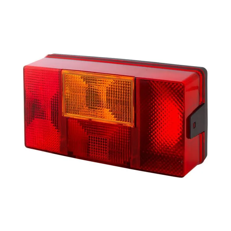 Rear light LH rectangular, 12/24V, red/orange, bolt on, 210x66x108mm,   2SD006040031 Hella
