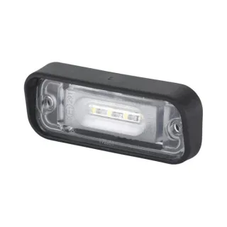 Number plate light LED, rectangular, 12V, white, bolt on, 82.7x111x326mm, Blade terminal sleeve, 4 LED's,   2KA010278411 Hella