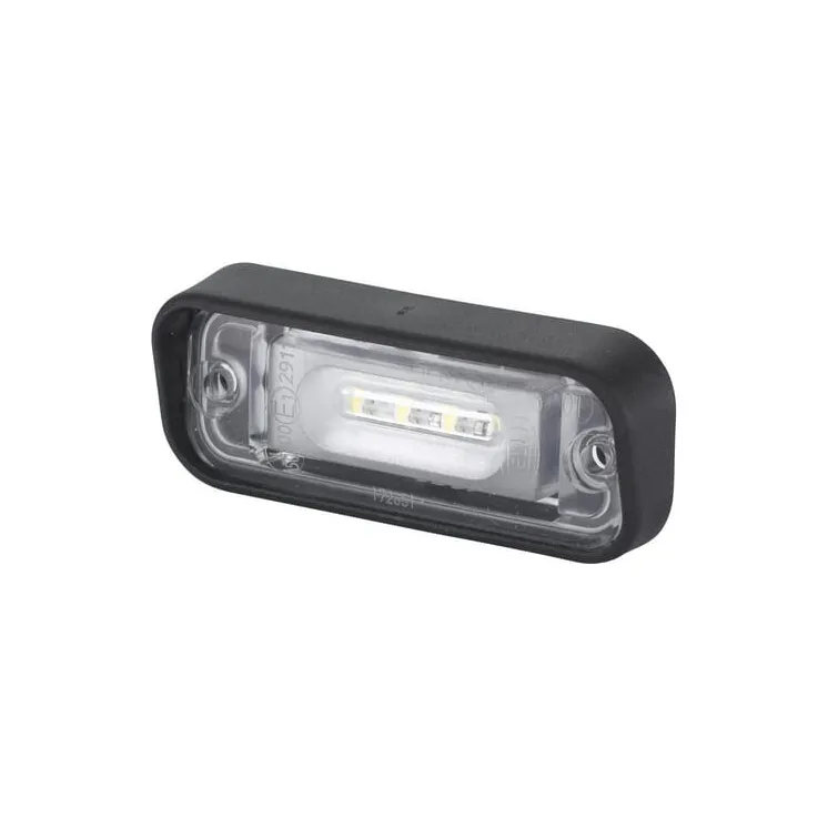 Numura zīmes apgaismojums LED, taisnstūrveida, 12V, balts, pieskrūvēts, 82,7x111x326mm, Asmens spaiļu uzmava, 4 LED, 2KA01027841