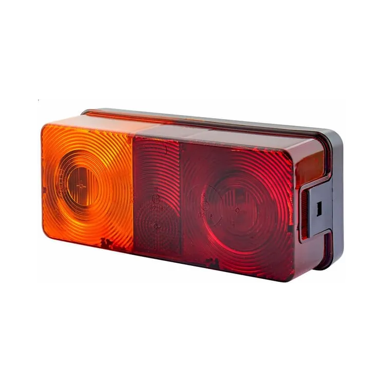 Rear light LH rectangular, 12/24V, red/orange, bolt on, 170x62x75mm,   2SD002582011 Hella