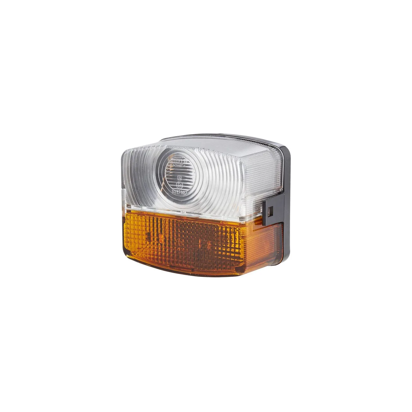 Direction and position light LH 21W, square, 12V, amber/transparent, bolt on, 85x54x95mm,   2BE003182091 Hella