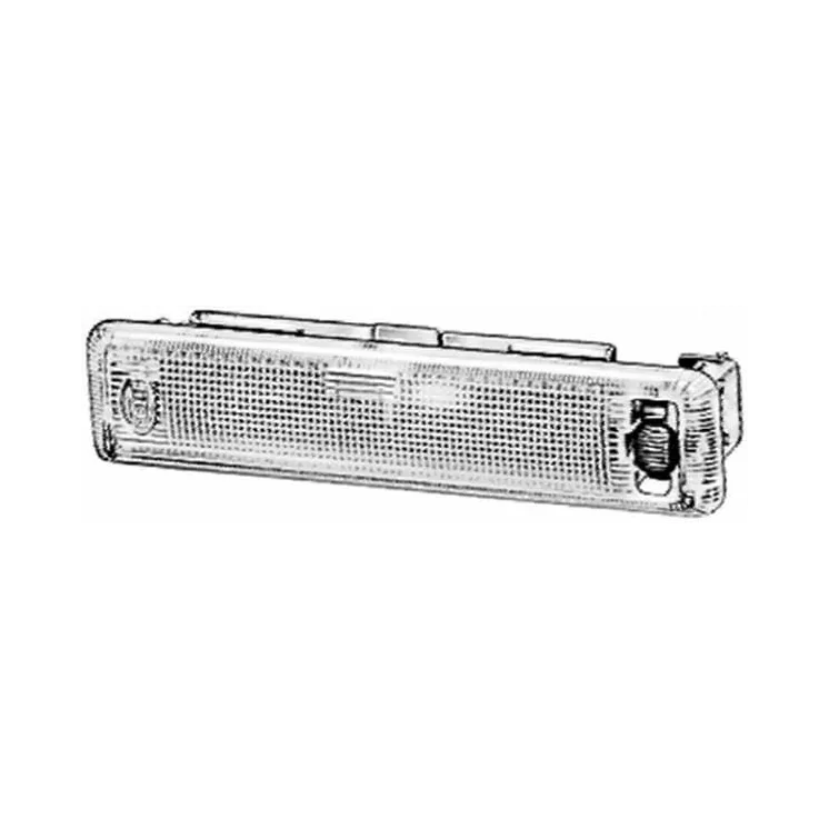 Interior light rectangular, 12/24V, transparent, clamp, 30x30x133mm,   2JA001357037 Hella
