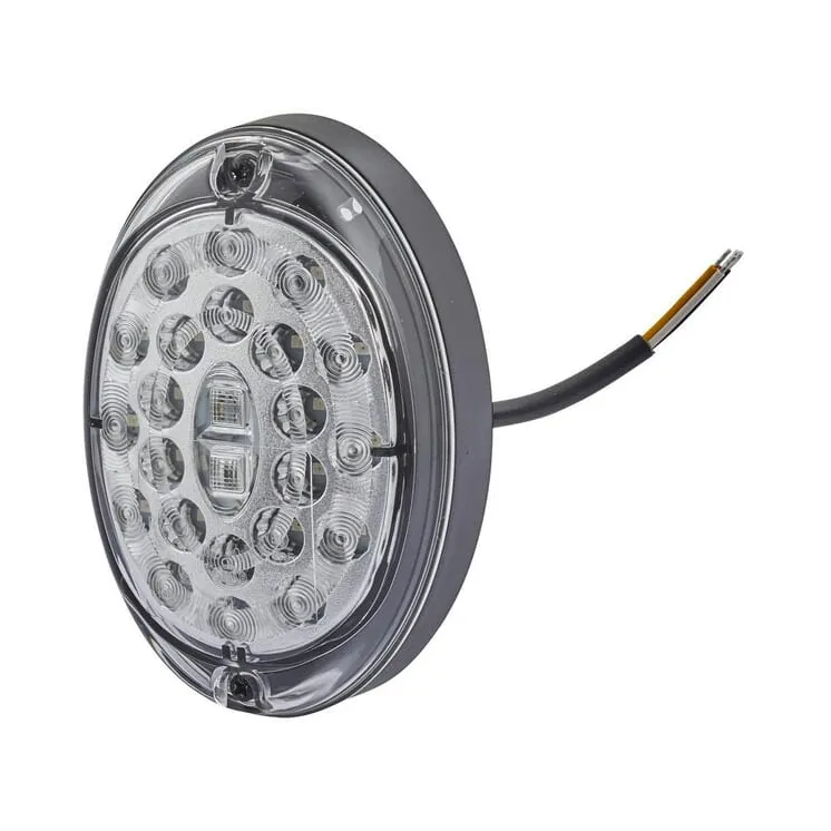 Aizmugurējais gaismas diode, ovāls, 12/24V, caurspīdīgs, pieskrūvējams, 24 LED, 2SD343390011 Hella