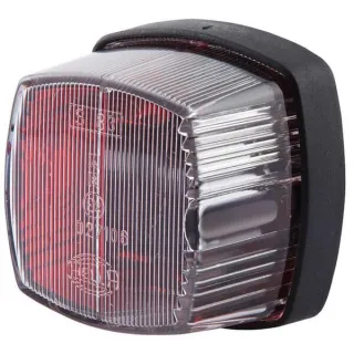 Marker light 5W, square, 12V, red/white, bolt on, 62x40x62mm,   2XS005639001 Hella