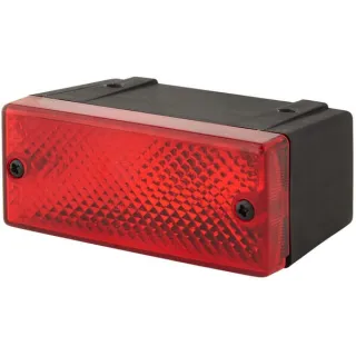 Fog light rectangular, 12V, red, bolt on, 106x69mm,   2NE006609001 Hella