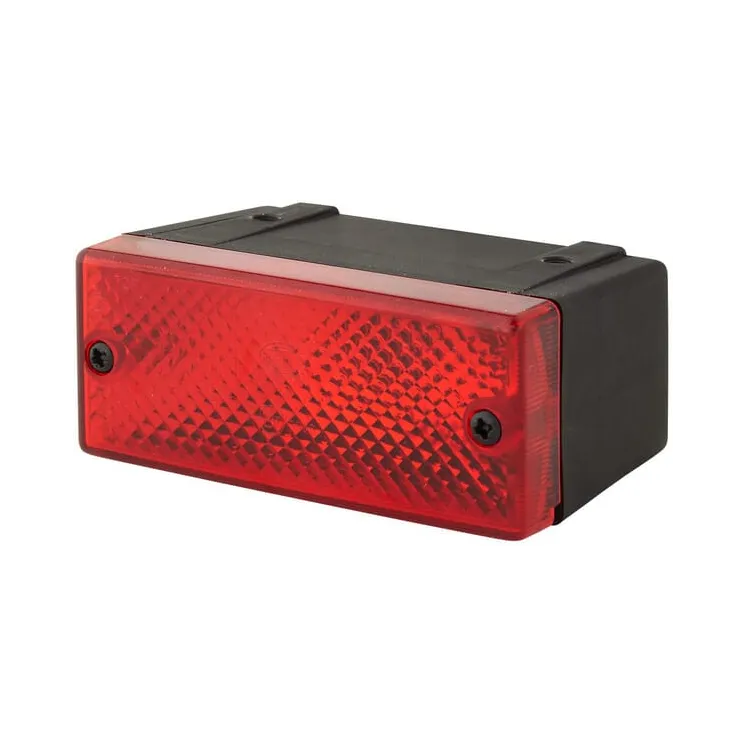 Fog light rectangular, 12V, red, bolt on, 106x69mm,   2NE006609001 Hella