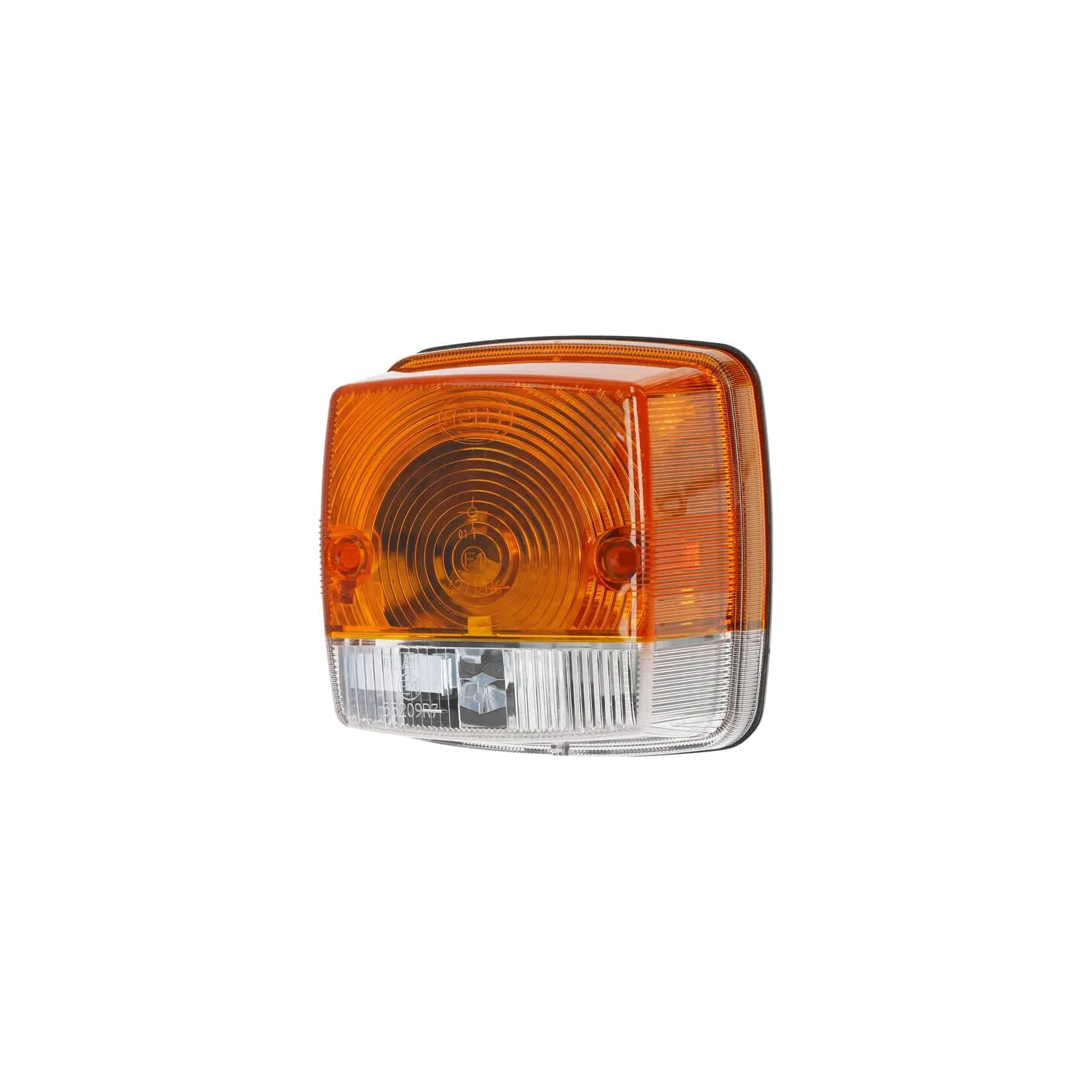 Direction and position light 21W, square, 12V, amber/transparent, bolt on, 84x84mm,   2BE003014251 Hella 3121089R91