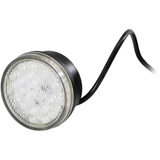 Direction and position light LED, front, round, 12V, yellow/white, bolt on,  83mm, 25 LED's,   2BE980691001 Hella