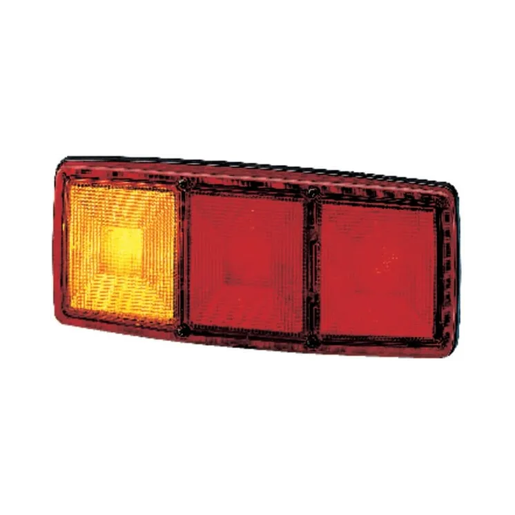 Rear light LH rectangular, 12V, red/orange, bolt on, 344x147mm,   2SD003167011 Hella