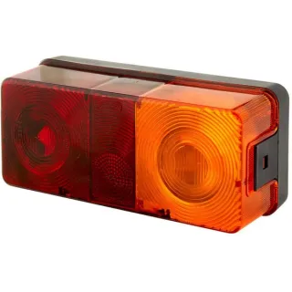 Rear light RH rectangular, 12/24V, red/orange, bolt on, 170x62x75mm,   2SD002582021 Hella
