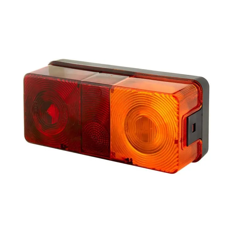 Rear light RH rectangular, 12/24V, red/orange, bolt on, 170x62x75mm,   2SD002582021 Hella