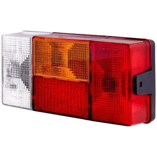Rear light RH rectangular, 12/24V, red/orange/white, bolt on, 210x66x108mm,   2VP006040121 Hella