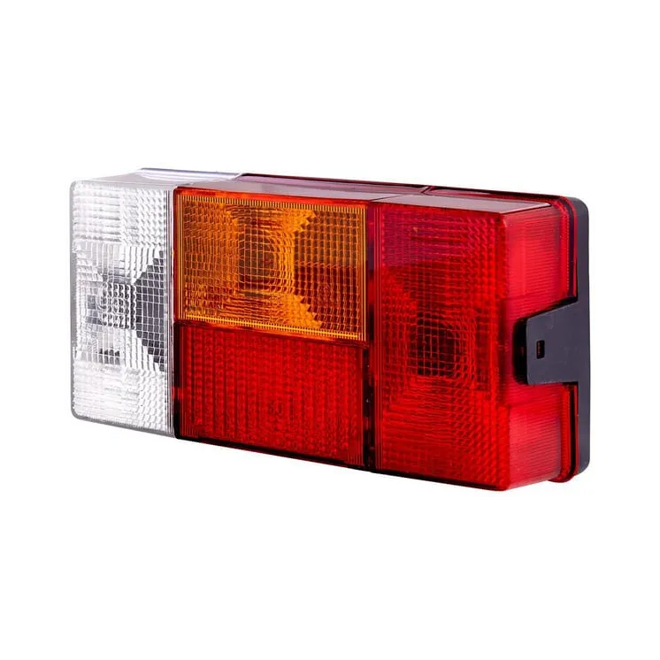 Rear light RH rectangular, 12/24V, red/orange/white, bolt on, 210x66x108mm,   2VP006040121 Hella