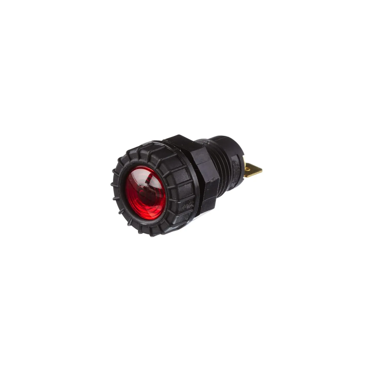 Warning Light, round, 12/24V, red, bolt on, Blade terminal,   2AA008594031 Hella