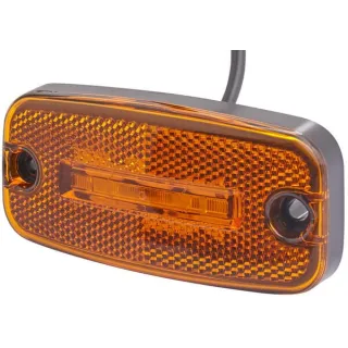 Marker light LED, rectangular, 12V, amber, bolt on, 2 LED's,   2PS345600001 Hella 2PS963639001