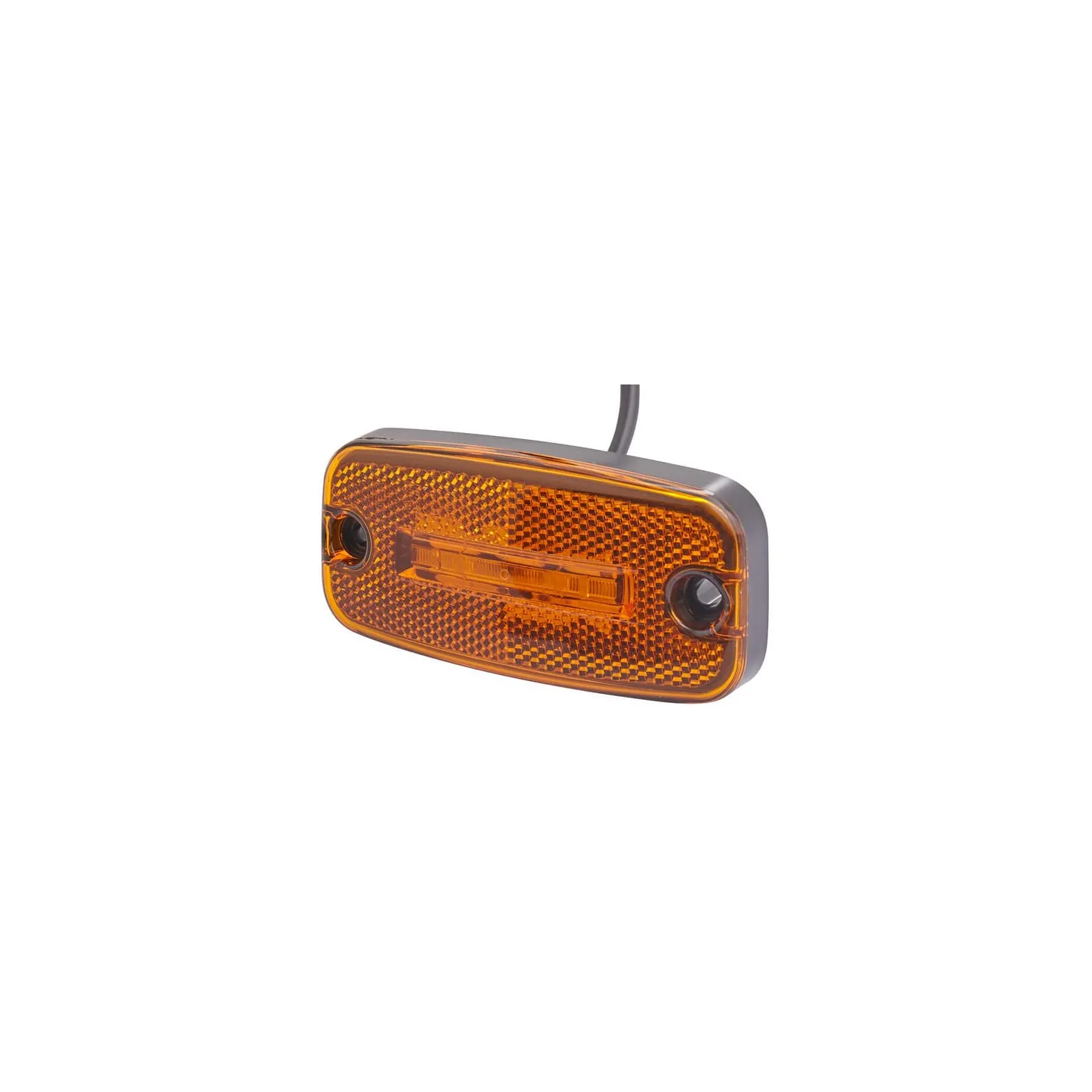 Marker light LED, rectangular, 12V, amber, bolt on, 2 LED's,   2PS345600001 Hella 2PS963639001