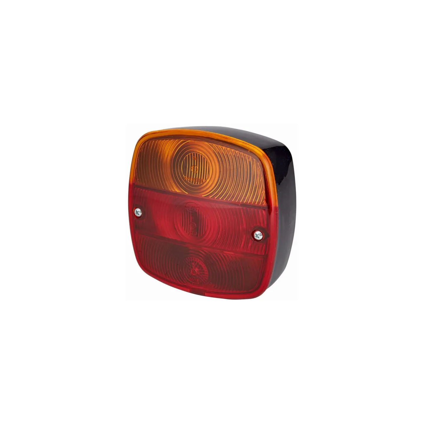 Rear light square, 12/24V, red/orange, bolt on, 120x52x120mm,   2SD002514161 Hella
