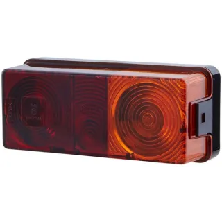 Rear light rectangular, 12/24V, red/orange, bolt on, 170x64x75mm,   2SD998531067 Hella