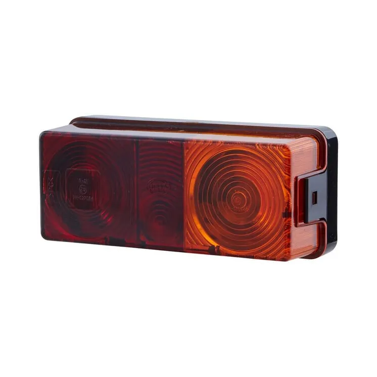 Rear light rectangular, 12/24V, red/orange, bolt on, 170x64x75mm,   2SD998531067 Hella