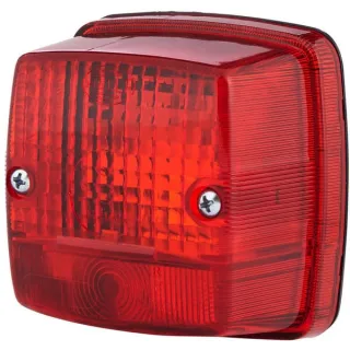 Brake light square, 12/24V, red, bolt on, 84x51x84mm,   2SB003014151 Hella
