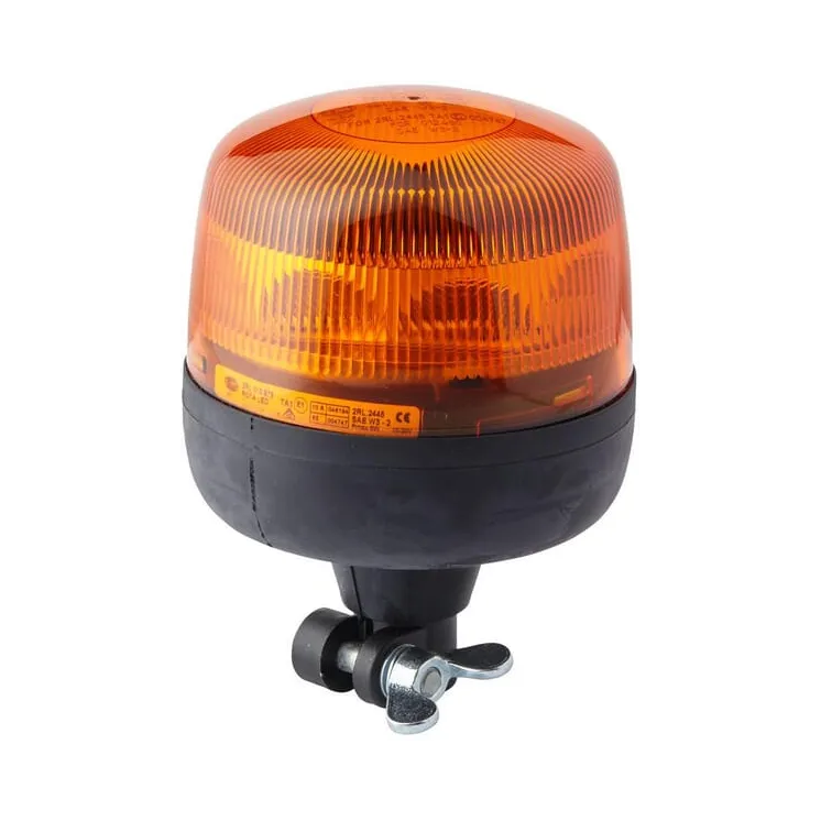 Rotating beacon LED, round, 12/24V, yellow/amber, bolt on, 165x183mm, 8 LEDs,   2RL010979011 Hella 2XD010979011