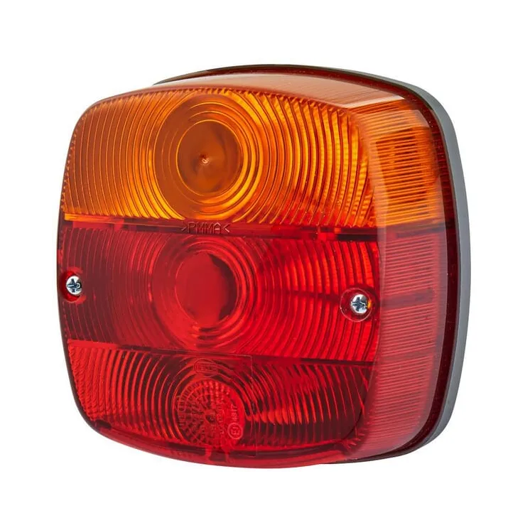 Rear light square, 12/24V, red/orange/white, bolt on, 121x56x121mm,   2SE002578701 Hella