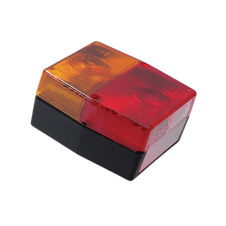 Aizmugurējais lukturis kvadrātveida, 12V, sarkans/oranžs, pieskrūvēts, 98x51x103mm, 5-pin, 2SE998530077 Hella