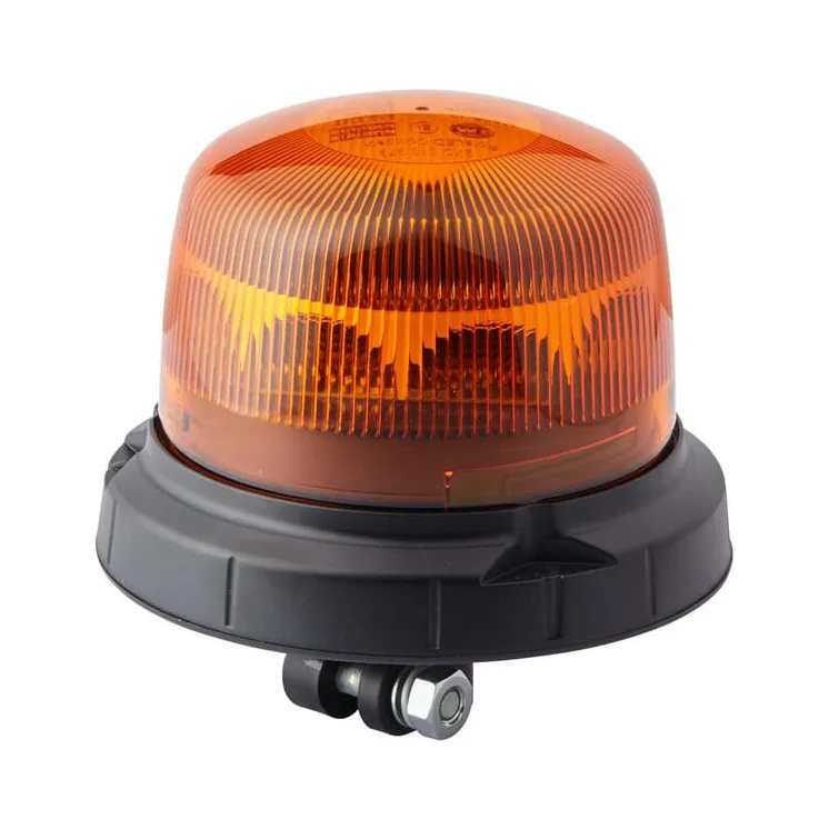 Flashing beacon LED, 10W, round, 12/24V, yellow, pole mount,  165mm x125mm, 16 LED's,   2XD013979011 Hella