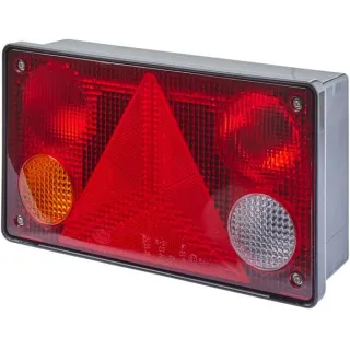 Rear light LH rectangular, 12/24V, red/orange/white, bolt on, 256x70x144mm,   2VP340400151 Hella