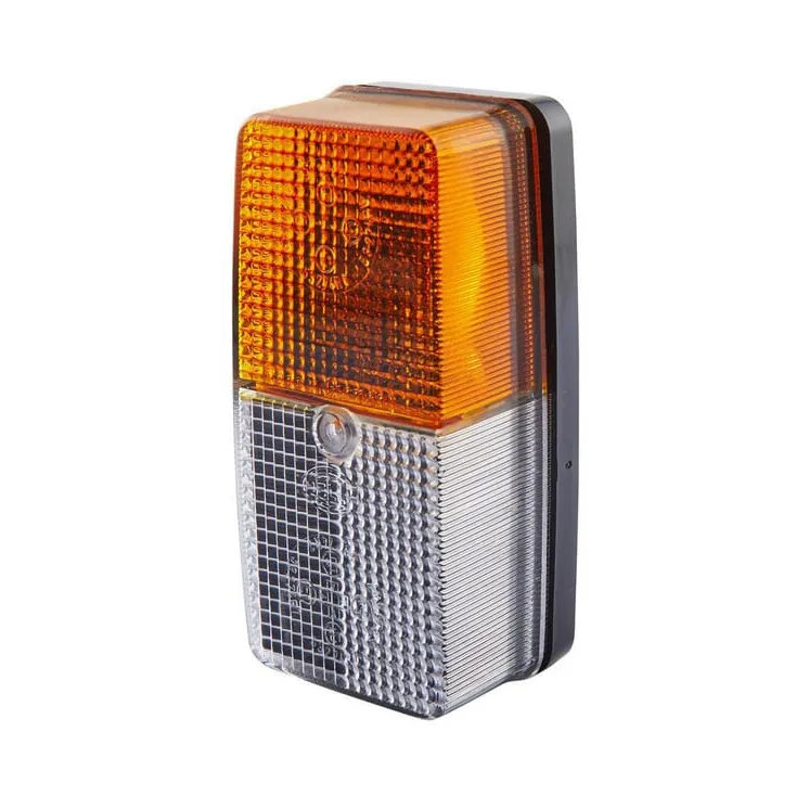 Direction and position light 21/5W, rectangular, 12V, amber/transparent, bolt on, 125x45x62mm,   2BE003347001 Hella 0006228980 0