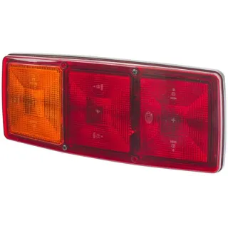 Rear light LH rectangular, 12/24V, red/orange, bolt on, 344x72x147mm,   2SE003167031 Hella