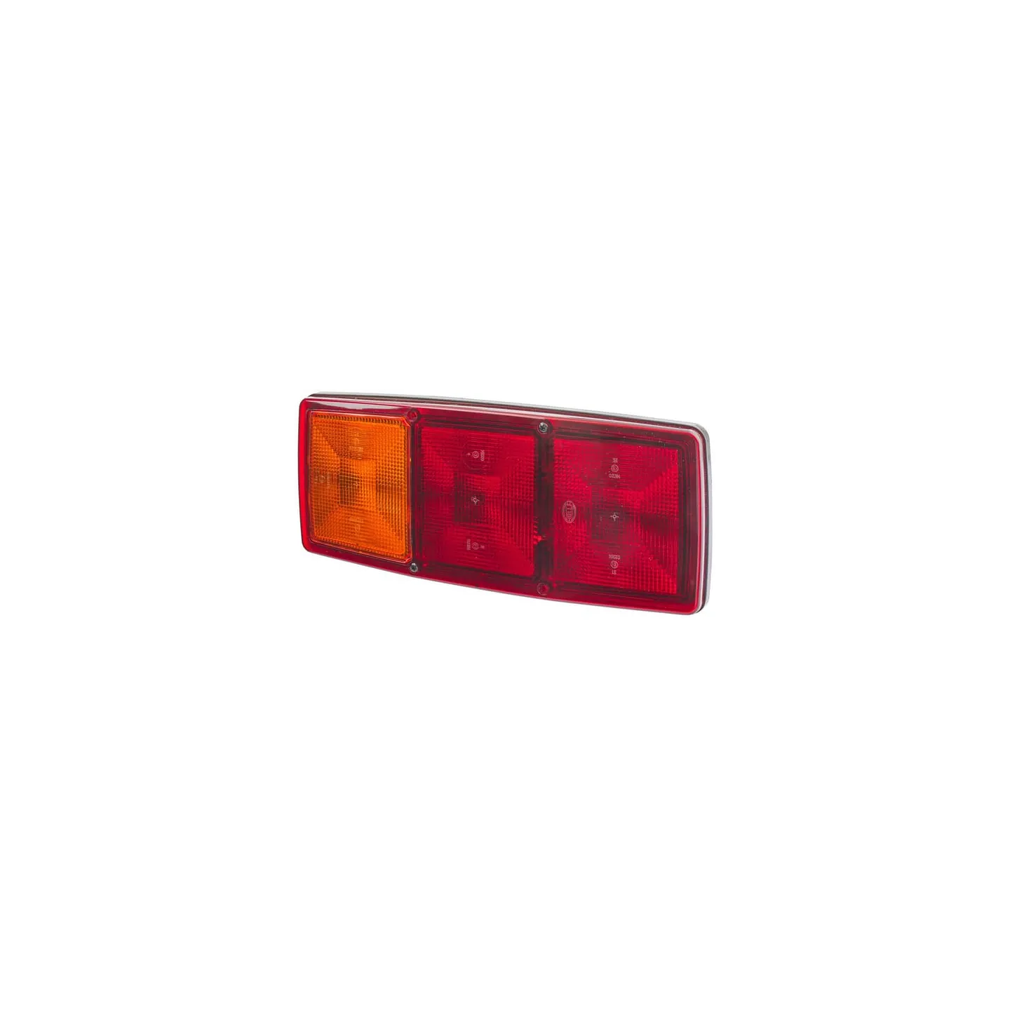 Rear light LH rectangular, 12/24V, red/orange, bolt on, 344x72x147mm,   2SE003167031 Hella