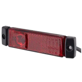 Gaismas gaismas diode, 1,20 W, taisnstūrveida, 24 V, sarkana, pieskrūvējama, 130 x 32 x1 LED, 2TM008645951 Hella