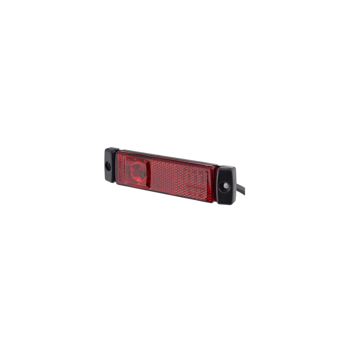 Marker light LED, 1.20W, rectangular, 24V, red, bolt on, 130x32x1 LED,   2TM008645951 Hella