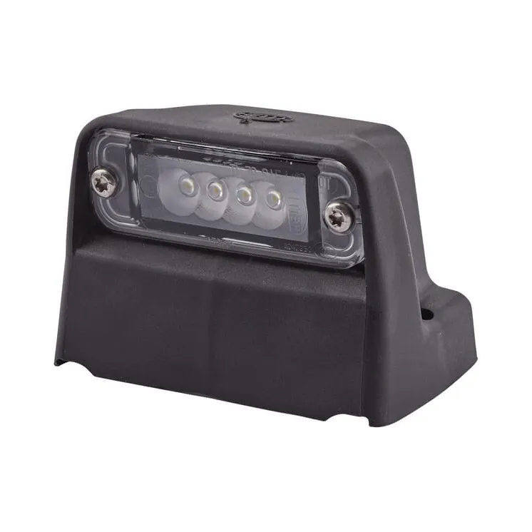 Numura zīmes apgaismojums LED, taisnstūrveida, 12V, caurspīdīgs, pieskrūvēts, 93x63x66.2mm, Asmens spaiļu uzmava, 4 LED, 2KA0102