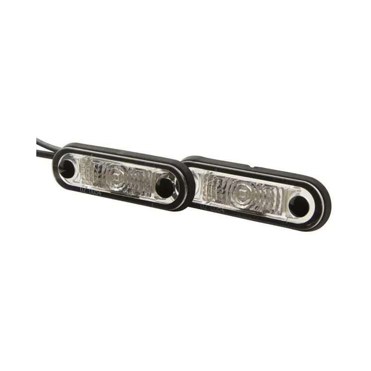 Marker light LED, 0.50W, rectangular, 12/24V, white, bolt on, 79x1 LED,   2PF959590202 Hella 2PF959590401