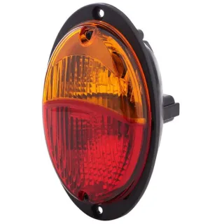 Rear light oval, 12/24V, red/amber, bolt on, 165x Deutsch plug,   2SD343130377 Hella