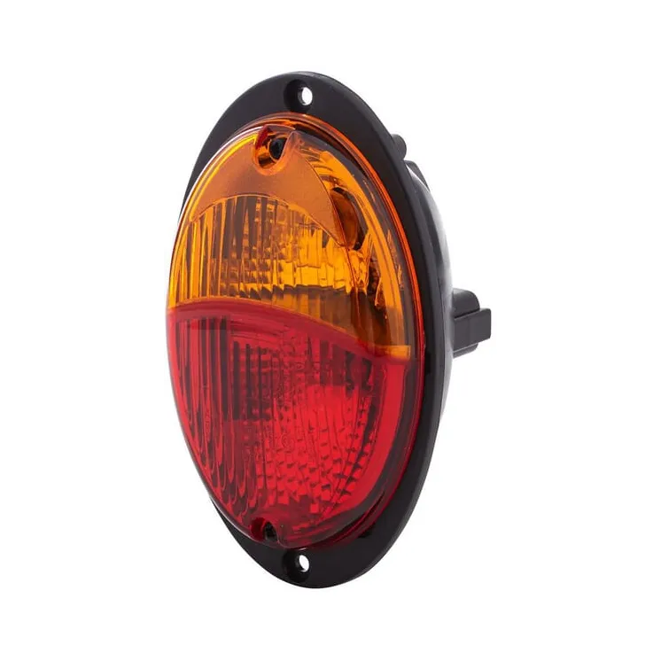 Rear light oval, 12/24V, red/amber, bolt on, 165x Deutsch plug,   2SD343130377 Hella