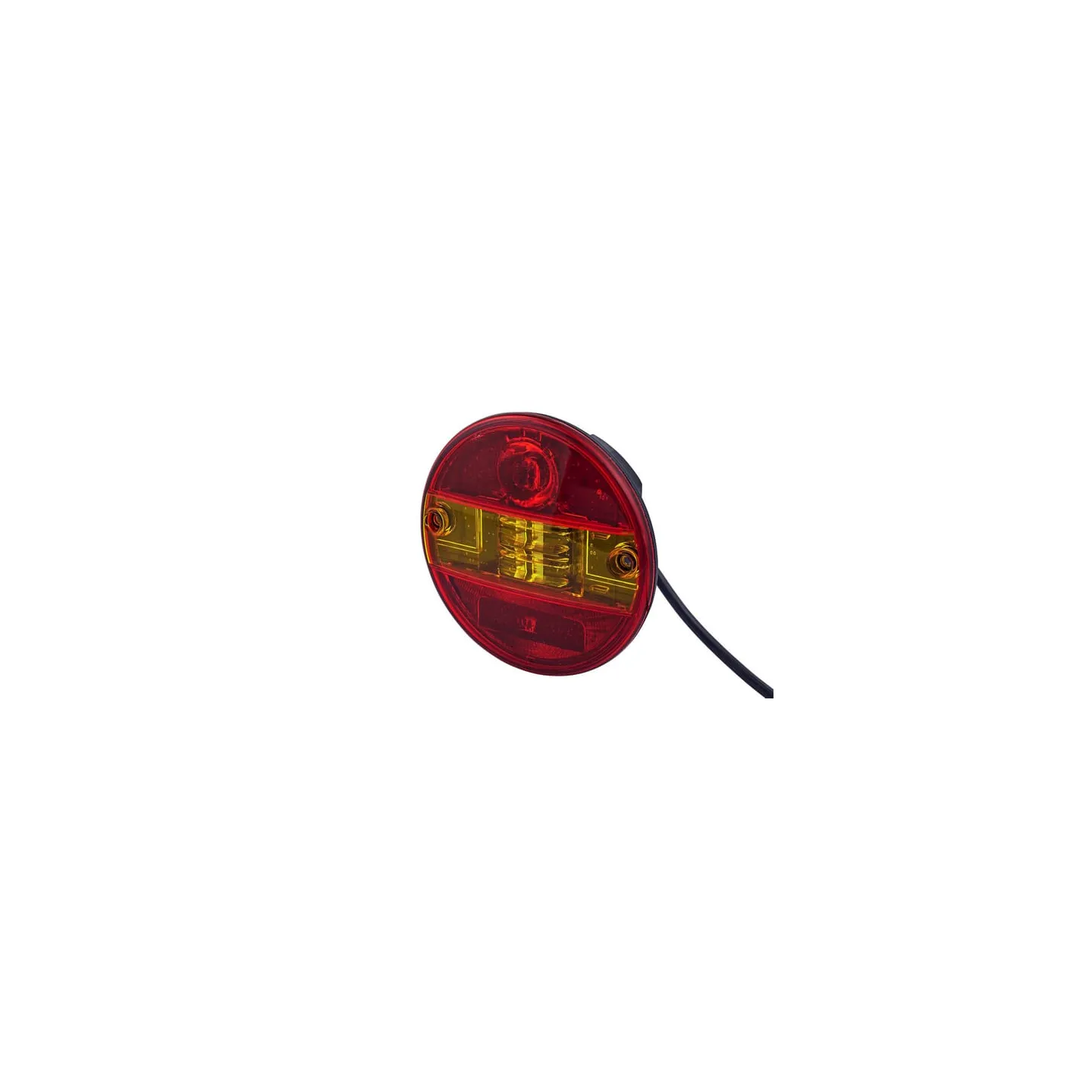 Rear light LED, round, 12/24V, red/yellow, bolt on, 4 LED's,   2SD344100001 Hella
