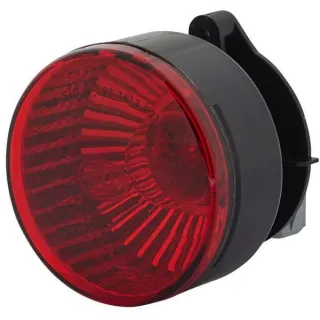 Brake light round, 12V, red, bolt on,  66mm,   2SB009001387 Hella