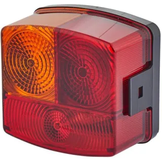 Rear light LH square, 12V, amber/red, bolt on, 95x54.5x90mm,   2SE002776211 Hella