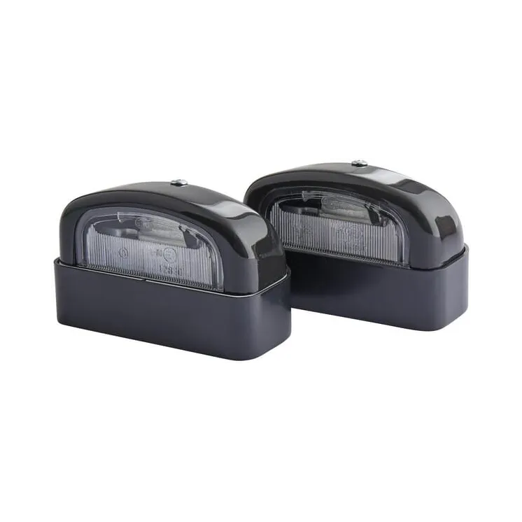 Number plate light 5W, rectangular, 12V, transparent, bolt on, 105x63mm, Blade terminal,   2KA001386281 Hella