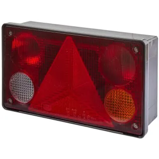 Rear light RH rectangular, 12/24V, red/orange/white, bolt on, 256x70x144mm,   2VP340400141 Hella