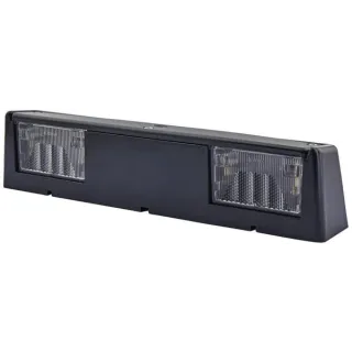 Number plate light 5W, rectangular, 12/24V, white, bolt on, 266x45mm, Blade terminal,   2KA004525001 Hella