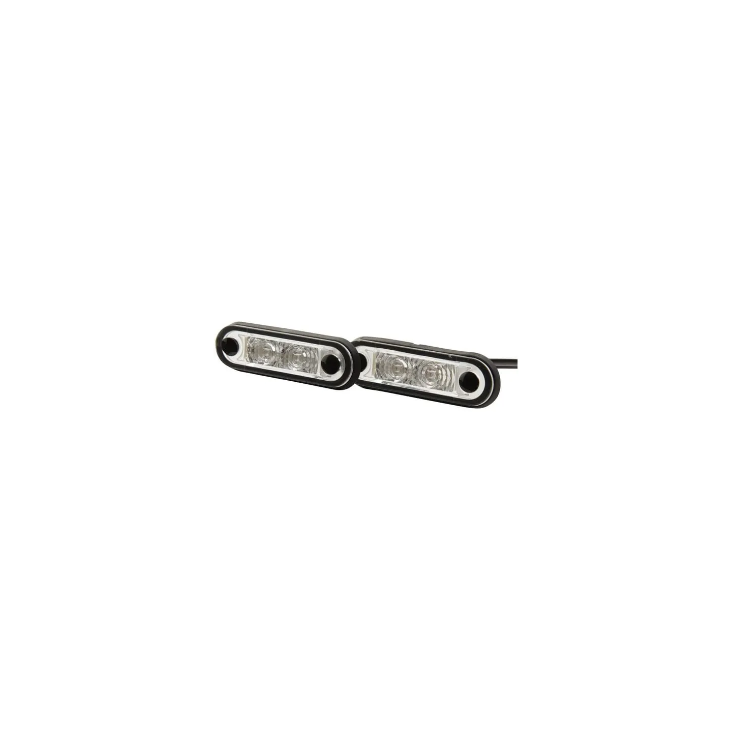 Marker light LED, rectangular, 12/24V, red, bolt on, 78x2 LED's,   2XA959790401 Hella