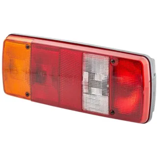 Rear light LH rectangular, 12/24V, red/amber/white, bolt on, 343x75x133mm,   2SK003567651 Hella