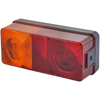 Rear light rectangular, 12/24V, red/orange/white, bolt on, 170x62x75mm,   2SE002582071 Hella VPM3729