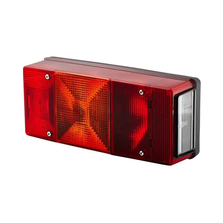 Aizmugurējais lukturis LH taisnstūrveida, 12V, sarkans/oranžs, pieskrūvēts, 246x66x108mm, 2SE007547011 Hella
